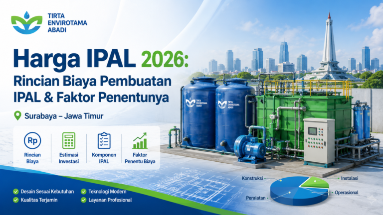 Harga IPAL 2026: Rincian Biaya Pembuatan IPAL & Faktor Penentunya (Surabaya – Jawa Timur)