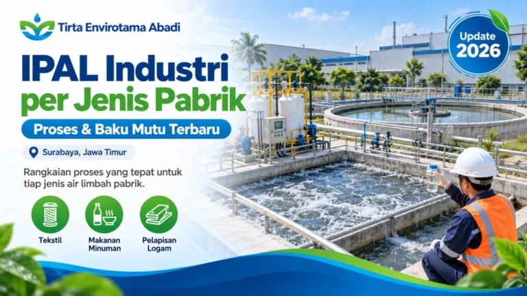 IPAL Industri di Jawa Timur: Proses Pengolahan dan Baku Mutu per Jenis Pabrik